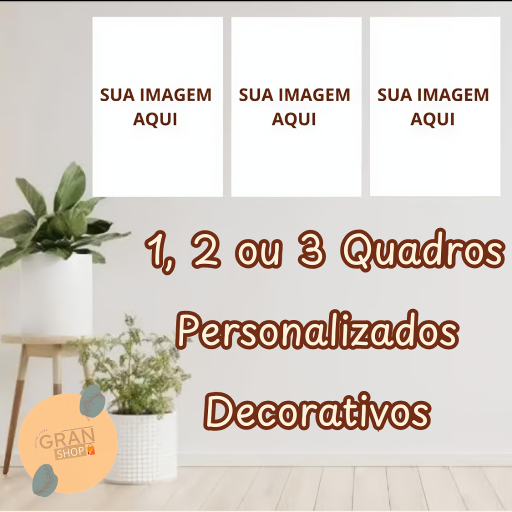 1, 2 ou 3 unidades de Quadros Personalizados Decorativos de Placa Sala Quarto PREMIUM 20x30- MDF