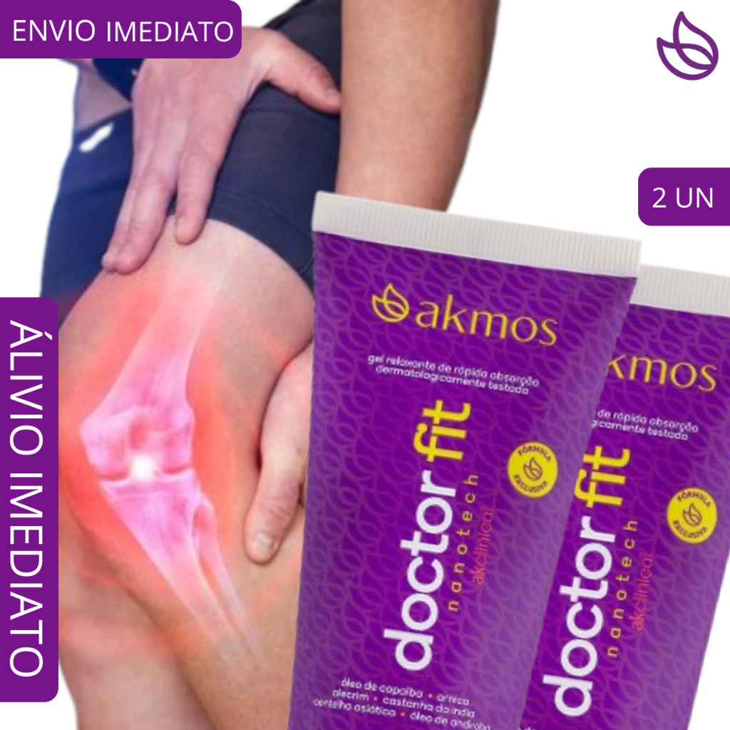 Kit 2un Gel Massageador para alivio Das Dores Doctor Fit 90g AKMOS
