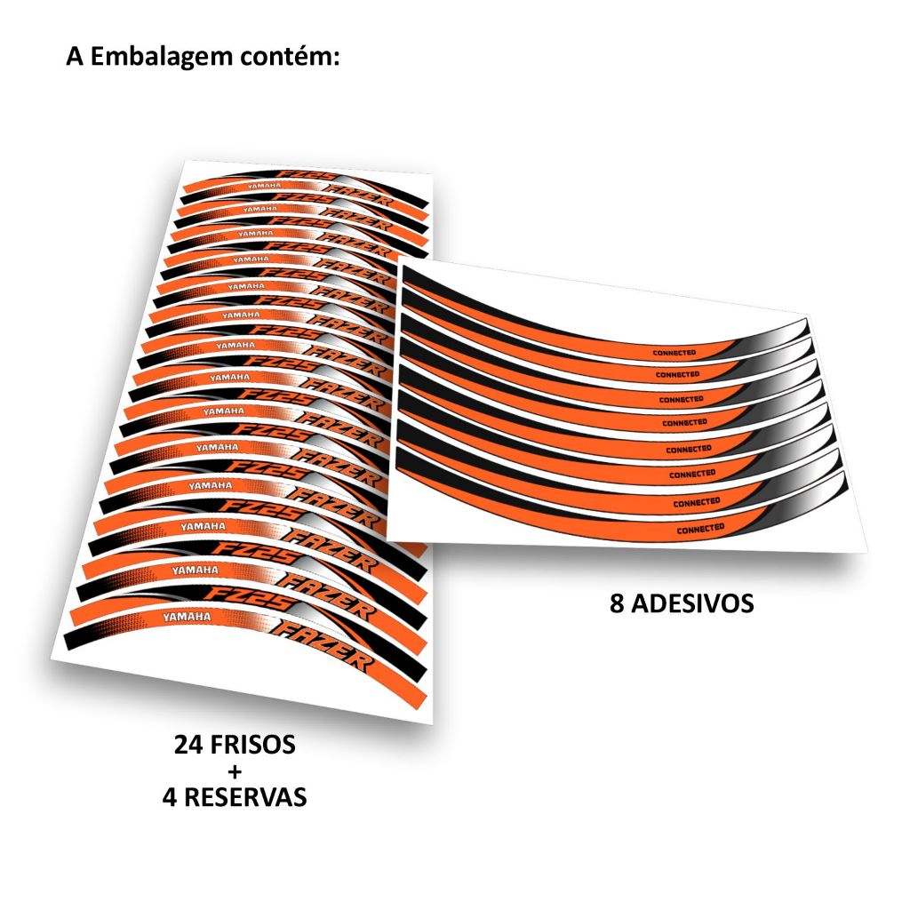 Adesivo Personalizado Roda Compatível Fz25 Fazer Todos Anos