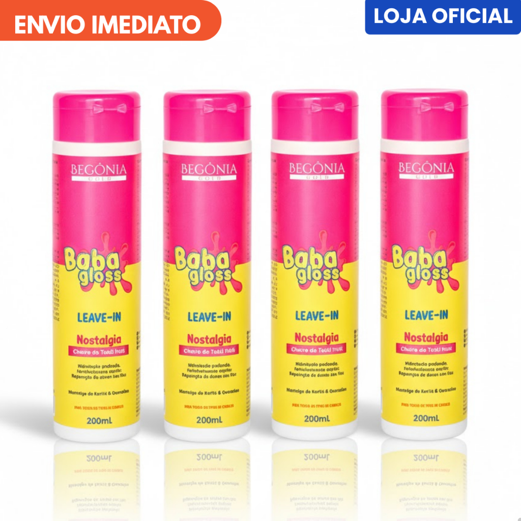 Máscara Capilar 200ml Baba Gloss Karité Queratina Antifrizz Hidratação Brilho Proteção Térmica