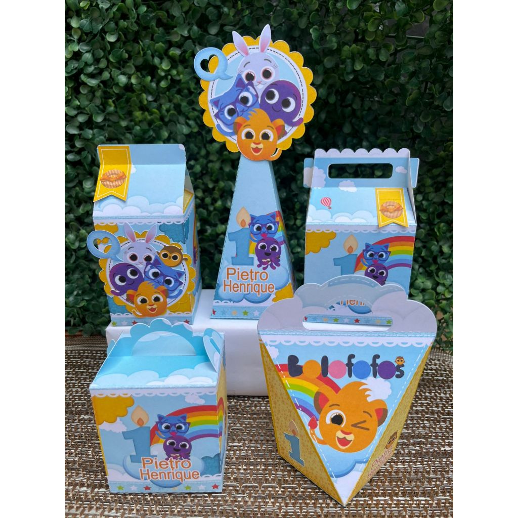 Lembrancinha personalizada Bolofofo caixinha aniversario kit festa mimos decoração de aniversario bolofofo