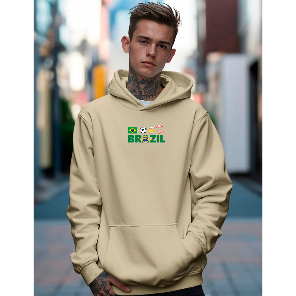 Blusa Moletom Brasil Mundo O Pais do Futebol 003