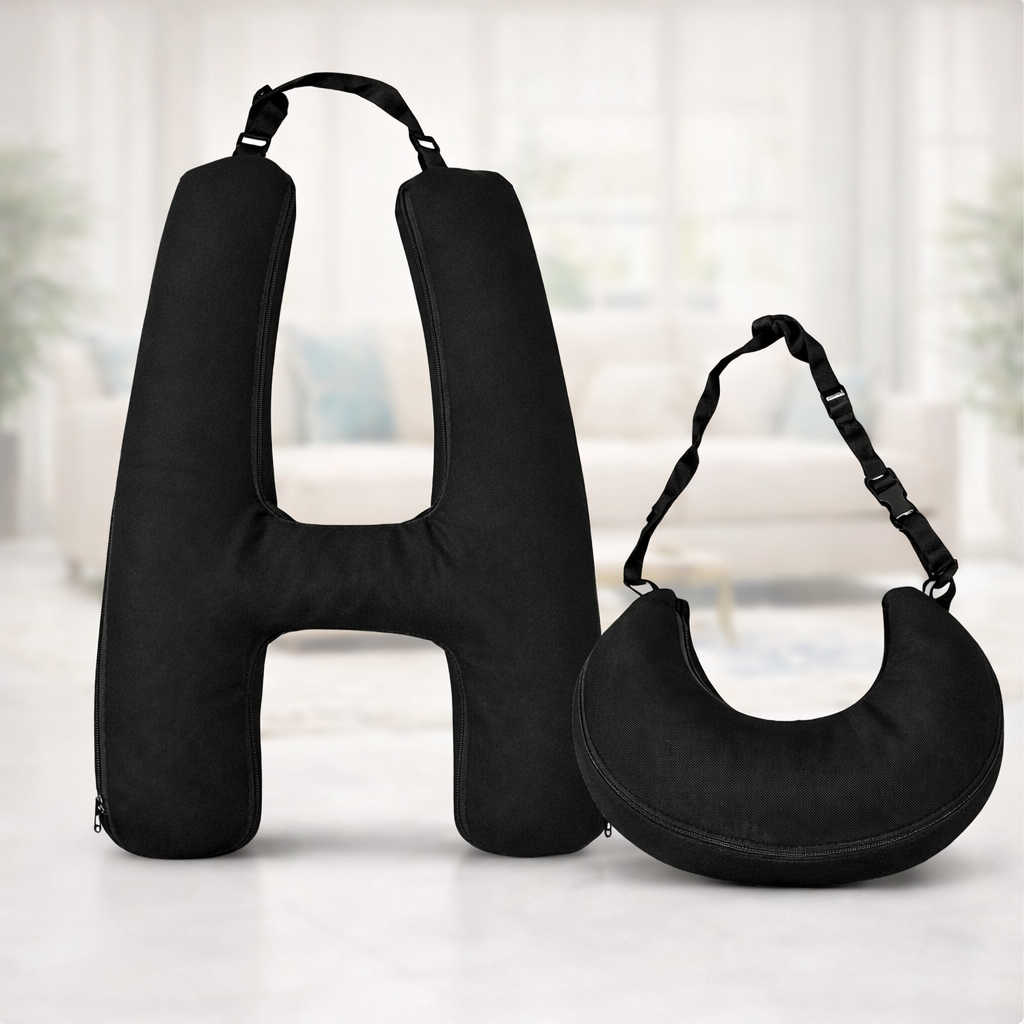 Imagem TRAVESSEIRO PARA VIAGEM H COM ALMOFADA PARA PESCOÇO FIBRA SILICONADA