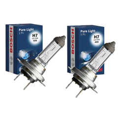 Par Lâmpadas Halógena H7 Farol Alto Baixo Pure Light 12v 55w Bosch Original