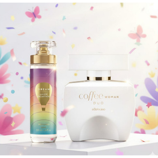 Boticário Kit Perfumaria Feminina - Coffee Woman Duo + Splash Viagem Encantada em Oferta na Shopee