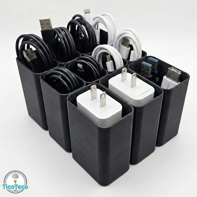 Organizador De Cabos Carregador Celular Usb Mesa Escritório Porta Fios e Fontes