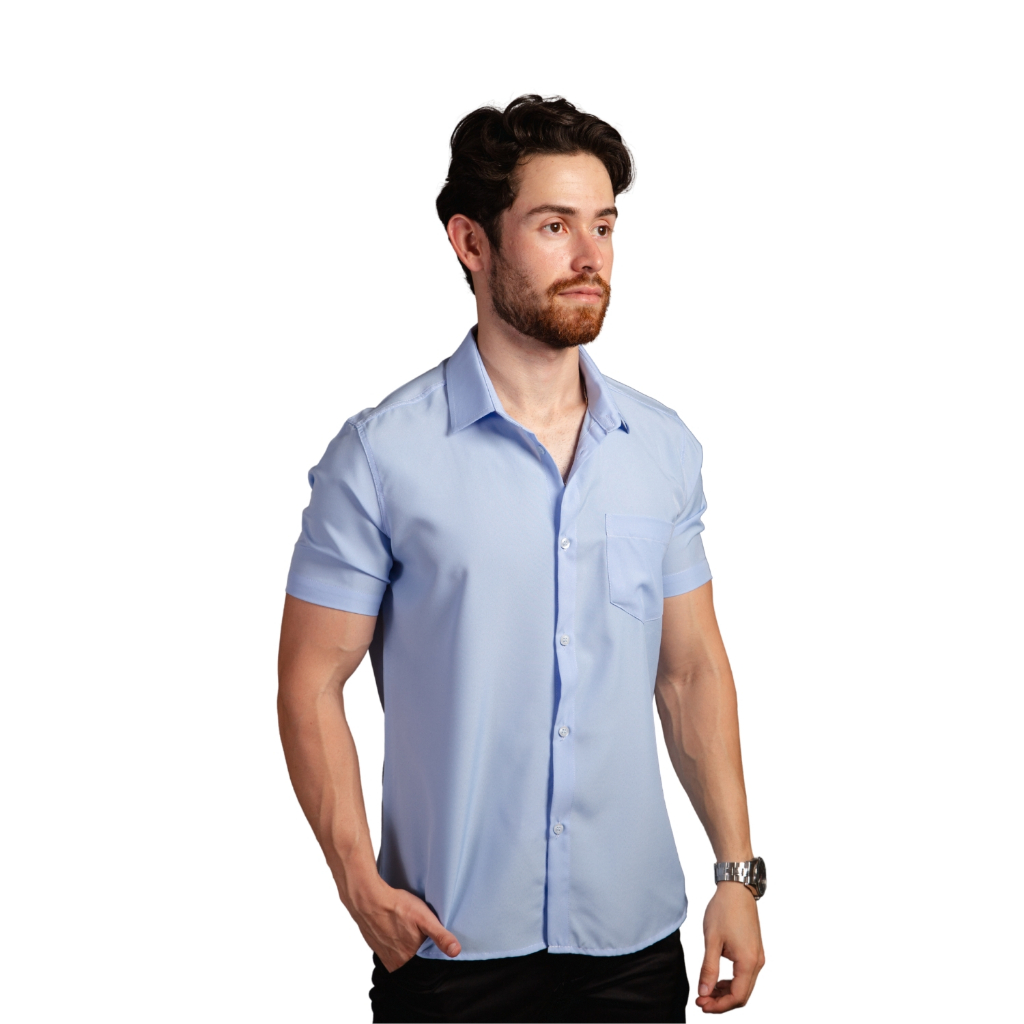 Camisa Social Manga Curta Masculino Camisa Social Masculina Microfibra
