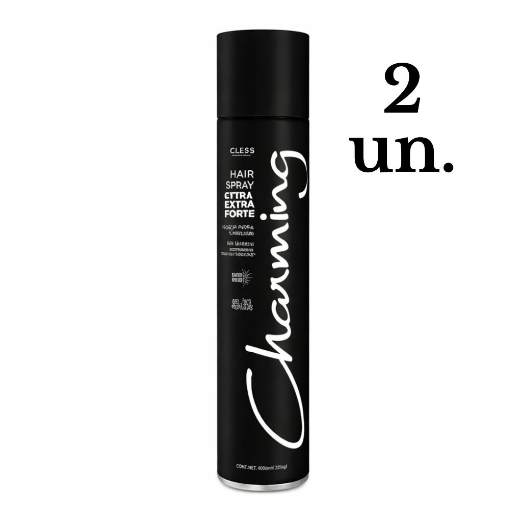 Kit Fixador Hair Spray Charming Extra Forte 400 ML C/ 2 Unidades