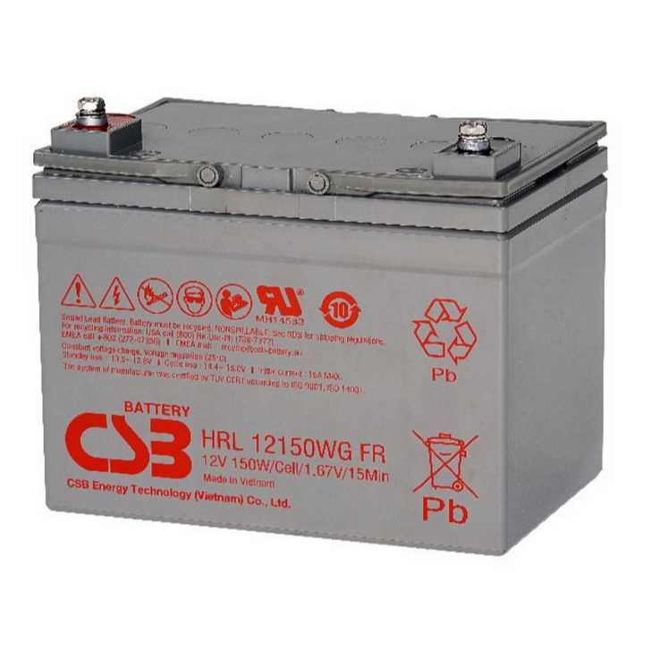 Bater!a CSB 12150 WGFR 12V - Para UPS Nobreak, Iluminação, Alarme, Cadeira de Rodas