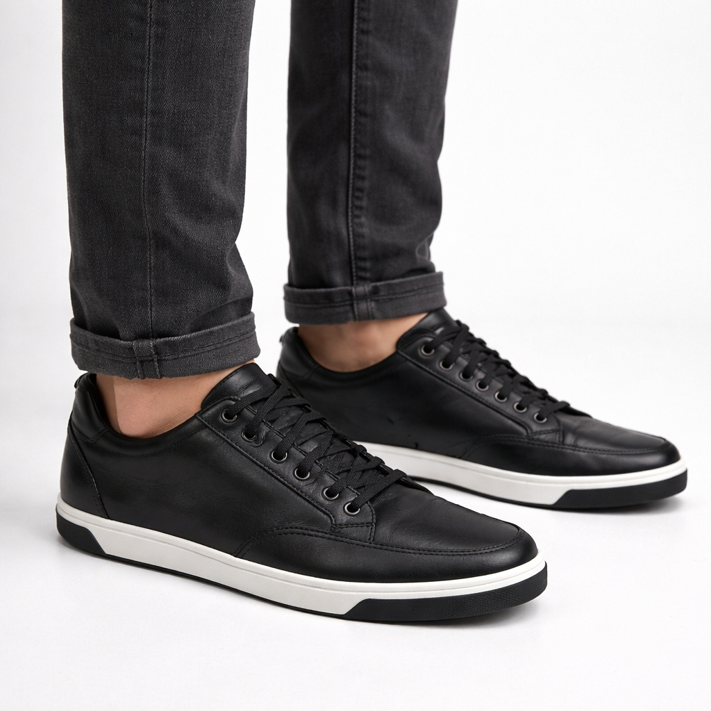 Sapatenis Masculino Em Couro Tenis Social Casual Leve Confortavel Macio Em Promoção Envio Imediato em Oferta na Shopee