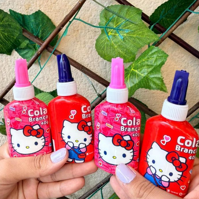 Cola Hello Kitty Liquida 40g Leo&Leo Papelaria Fofa Kawaii Material Escolar Presente Infantil em Oferta na Shopee