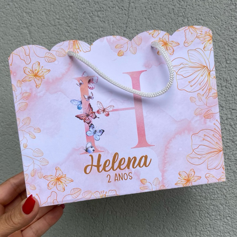Sacolinha Jardim Encantado, Personalizados Jardim das flores,Kit Festa, Jardim das Borboletas