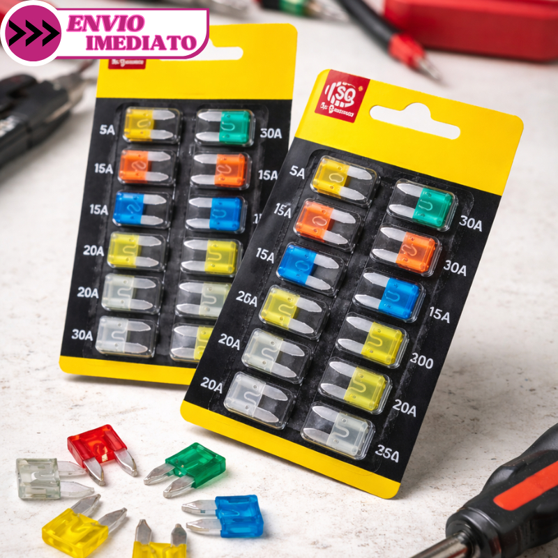 Kit 50 Peças Mini Fusível Automotivo Carro Moto Versatil — imagem 2 de 2
