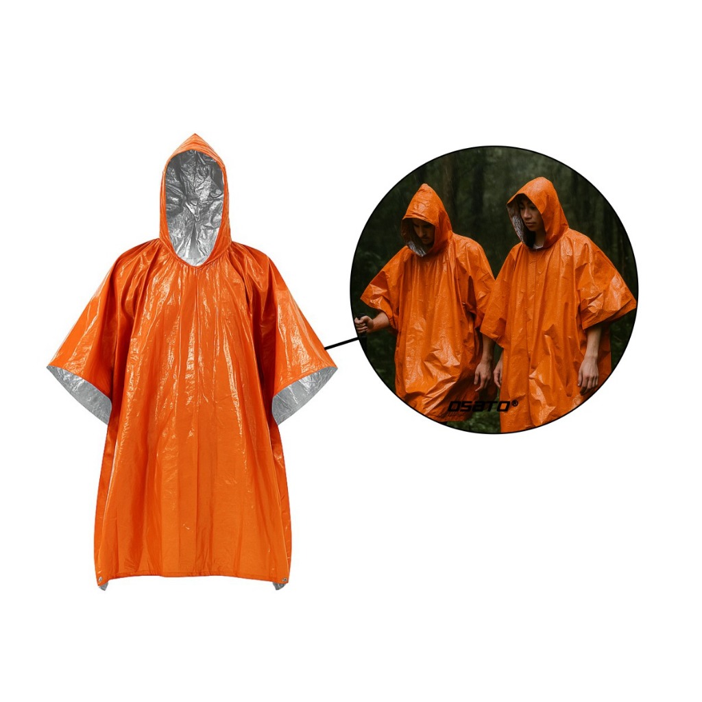 Manta Térmica Capa Poncho Emergência Sobrevivência  EDC