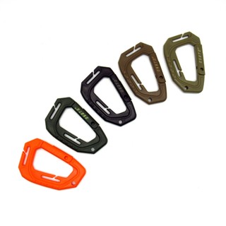 Kit 5 Chaveiro Mosquetão Plástico Abs Mochila Camping Edc