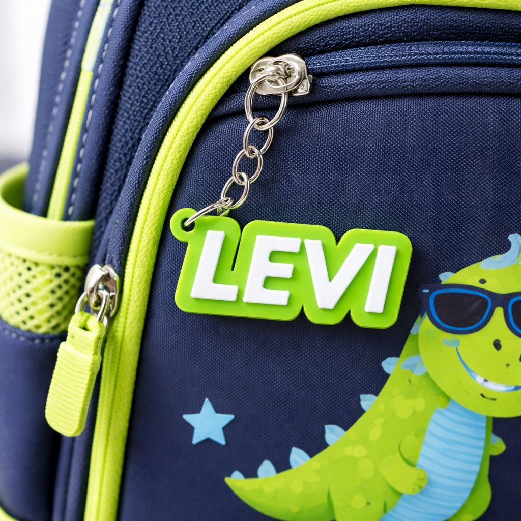 Chaveiro Personalizado com Nome em Alto-Relevo | Ideal para Mochila Escolar