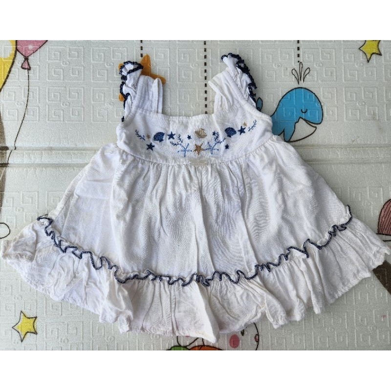 [ Desapego novo] Blusa batinha branca bebe menina Tam M ( 6 a 12 meses) Bebe menina