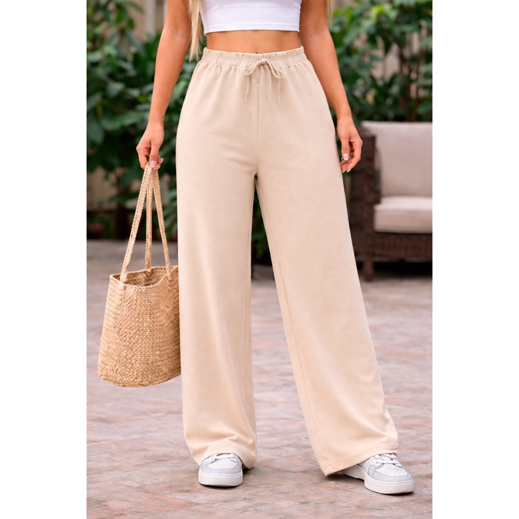 Calça Feminina Pantalona do P ao G3 - Conforto e Estilo com Caimento Elegante em Oferta na Shopee