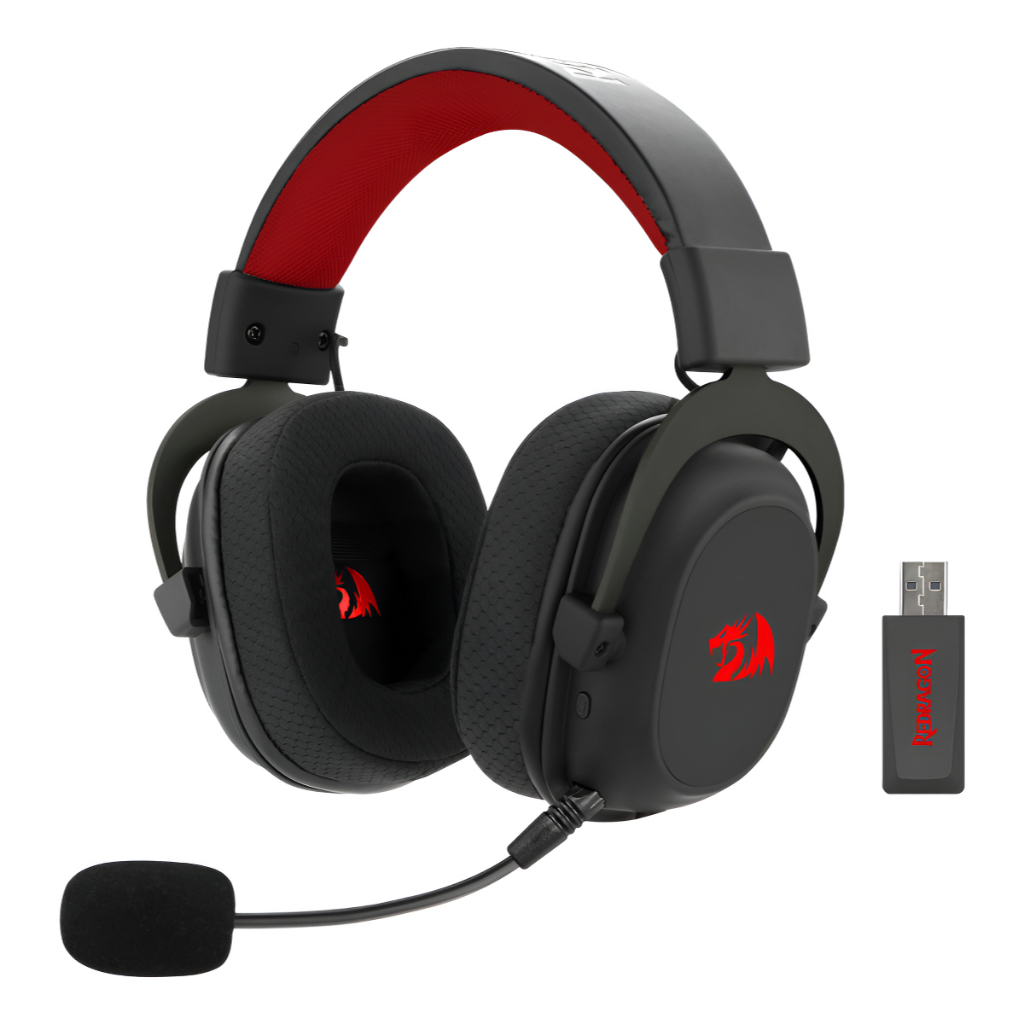 Headset Gamer Redragon Zeus Pro, Sem Fio, Bluetooth, Microfone Destacável, Surround 7.1, H510-PRO em Oferta na Shopee