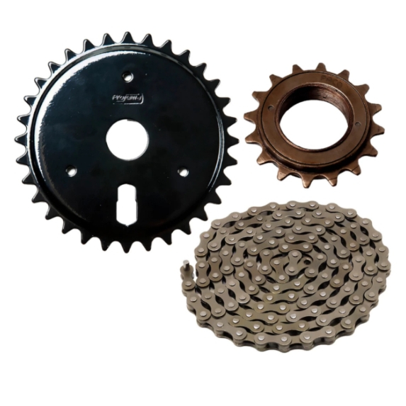 Kit Relação Bike aro 16 20 Mtb Catraca Corrente Coroa Para Pedivela Monobloco Bicicleta Infantil em Oferta na Shopee