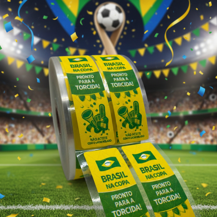 Etiqueta Personalizada 10x2,5 cm – Modelo Copa | Lacre de Segurança para Delivery em Oferta na Shopee