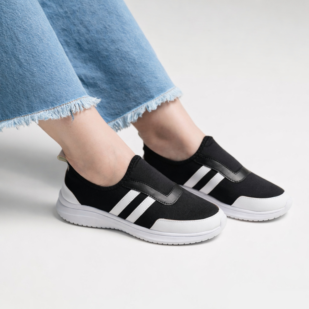 Tênis Feminino Moderno Calce Facil Conforto Estilo Tênis Casual Tênis Esportivo Tendência