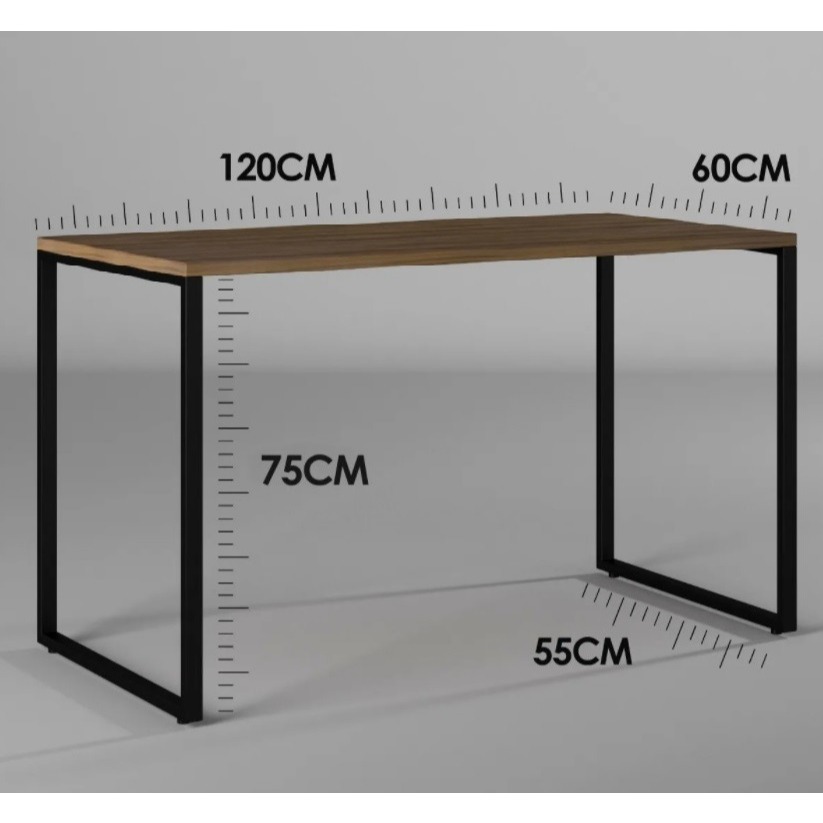 Escrivaninha de Escritório Industrial Mesa Computador 120