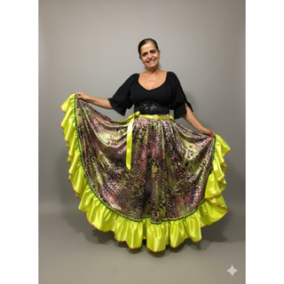 Saia Cigana Dança Carimbó 12 Metros De Roda Umbanda Pombagira em Oferta na Shopee