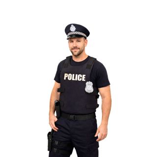 Fantasia Policial Adulto: Kit 1 Colete 1 Quepe 1 Coldre e 1 Distintivo Festas Carnaval Halloween em Oferta na Shopee