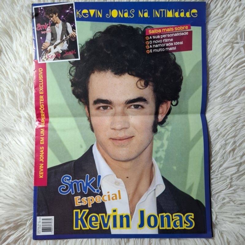 Revista poster Kevin Jonas dos Jonas Brothers Smk! Especial