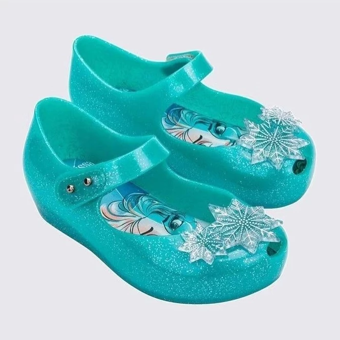 Mini Melissa Ultragirl + Disney Princess Azul Iriodin Glitter - 100% Original.