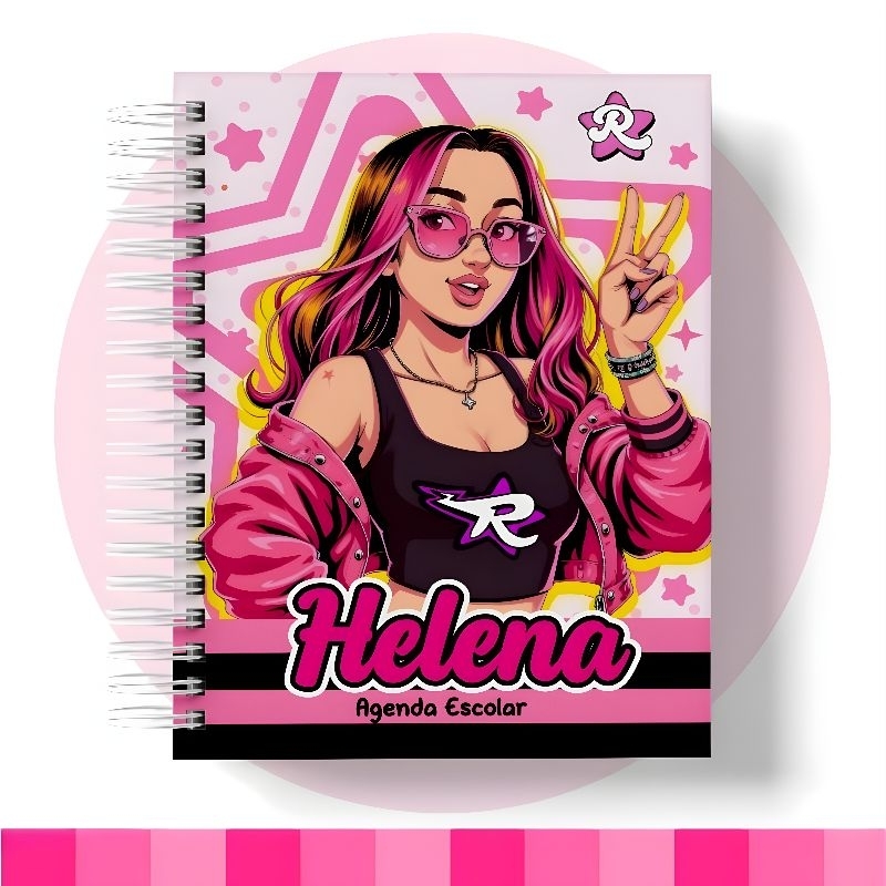 ENVIO RÁPIDO - Agenda Escolar Infantil 2026 Emilly vick, Dos Rosa, Bluey, Patrulha Canina, Rebecca bonbon, Universo