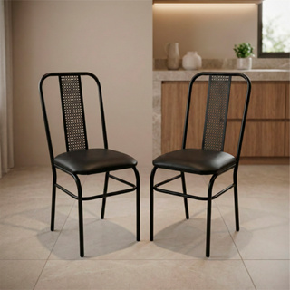 Cadeiras Tubulares para Jantar Cozinha 2 Unidades Reforçadas em Oferta na Shopee