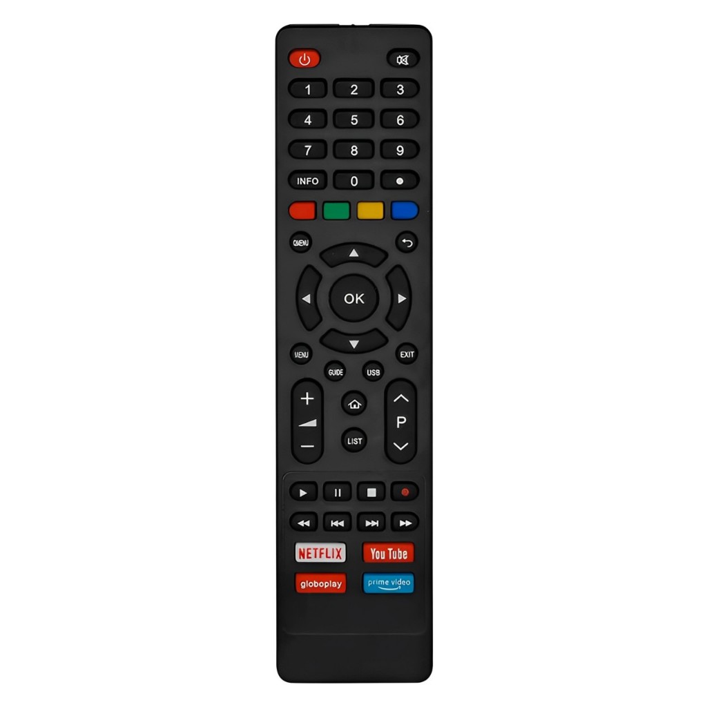 Controle Remoto Compatível Com Tv Philco Smart  Netflix Globoplay Youtube Prime Vídeo