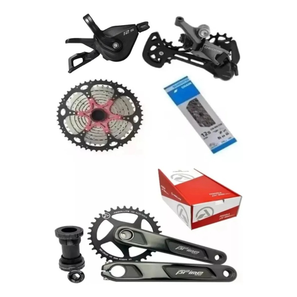 Kit Shimano Deore 12v M6100 Hg 11-50 Pedivela Absolute