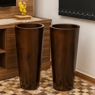Kit Com 2 Vasos de Planta cone Ibiza moderno decorativo para casa, jardim em Oferta na Shopee