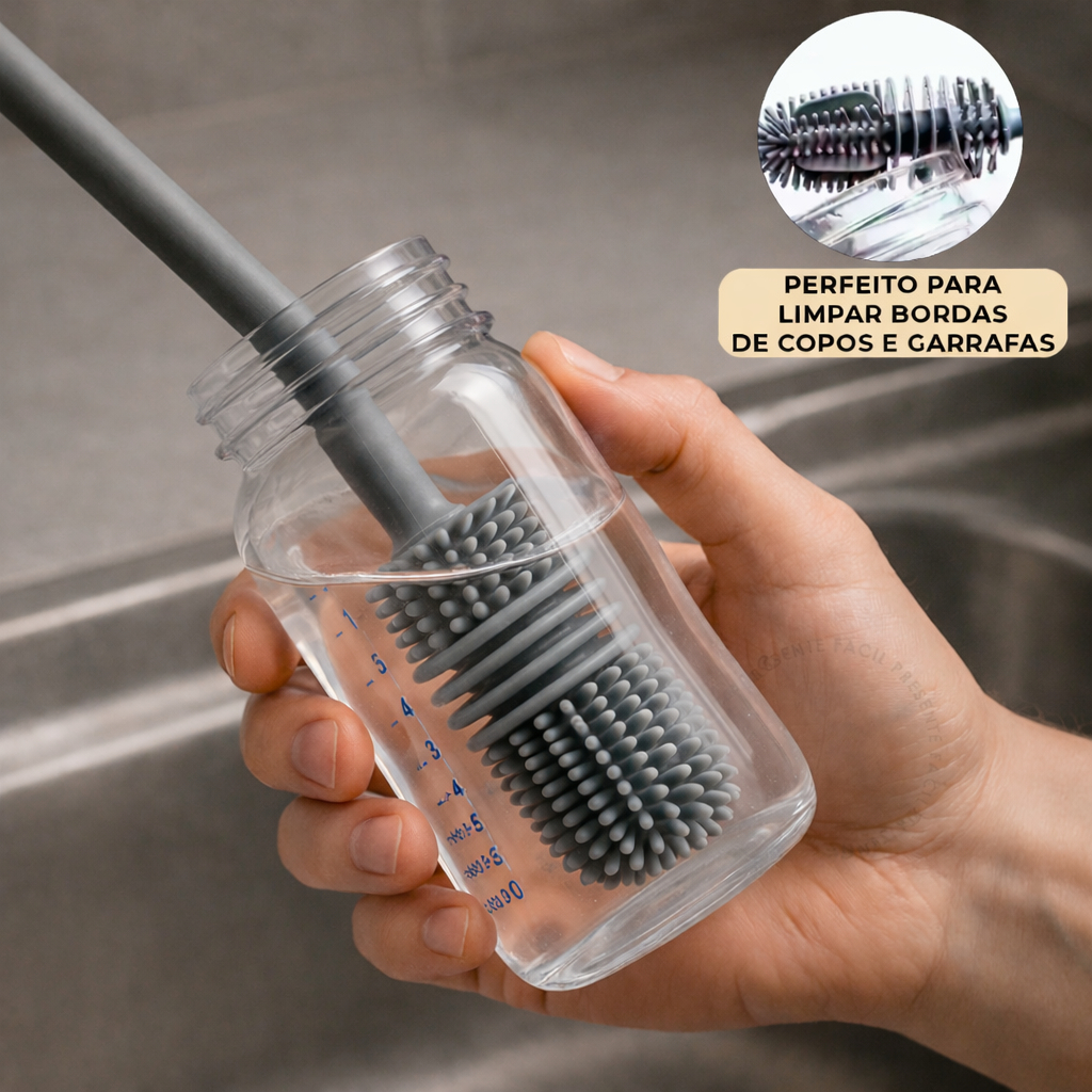 Kit 2 Escova Silicone de Limpeza Multiuso