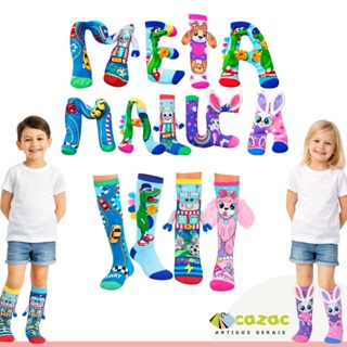 Meias 3D Infantil Maluca Cano Alto Divertida Personagens Animados Menino ou Menina Festa Presente em Oferta na Shopee