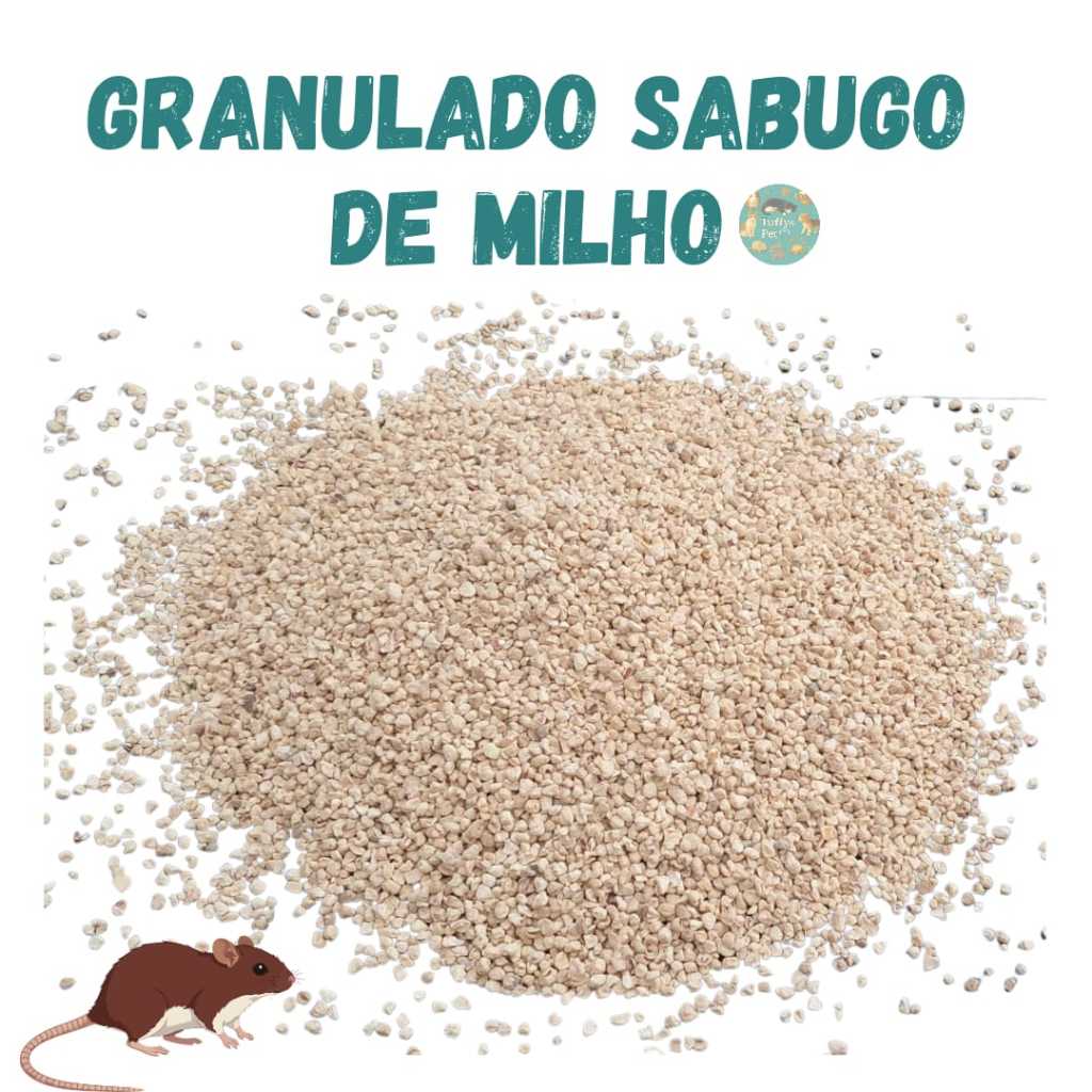 Granulado de sabugo de milho para rato twister e pequenos roedores