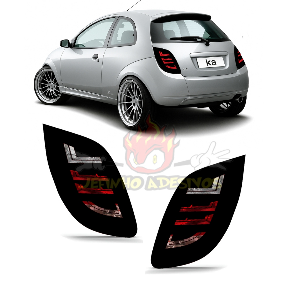 Aplique Adesivo Mascara negra Lanterna Ford K 02 a 07