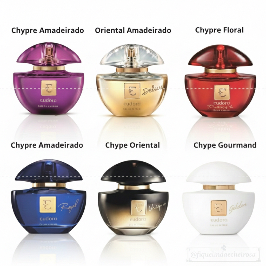 Eudora Eau de Parfum 75ml - Linha Completa - Original Lacrado (Tradicional, Noir, Golden, Unique, Rouge, Royal)