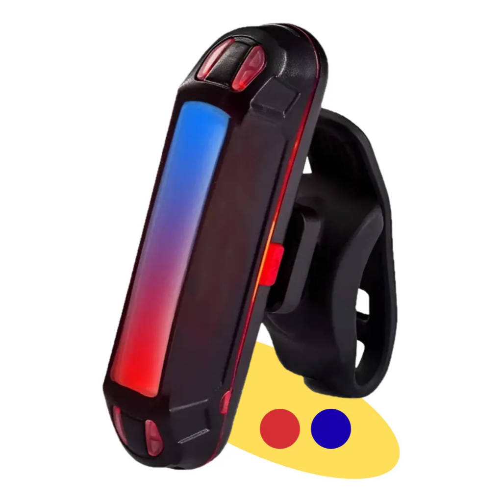 Sinalizador para bike led traseiro ou dianteiro recarregável USB lanterna de bicicleta azul vermelho