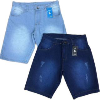 Kit 2 Bermuda Jeans Masculino Qualidade Lycra Desconto Envio Rapido Aproveite