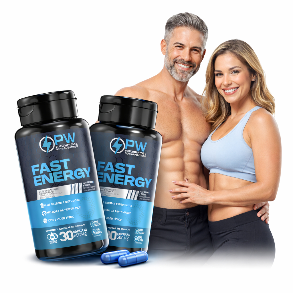 Suplemento Alimentar Multivitamínico Revigorante Masculino Fast Energy 60 Cáps Balanço Energético Máximo Desempenho