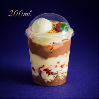 80 a 320 unid. - Copo Bolha 200ml com Tampa – Ideal para Doces e Sobremesas | Plastilânia em Oferta na Shopee