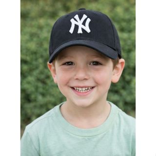 Boné INFANTIL NY Aba Curva Preto Com Branco Tradicional em Oferta na Shopee