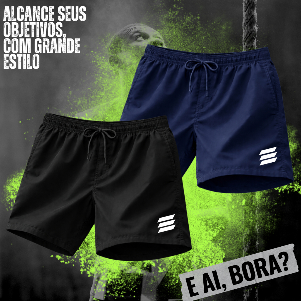 Kit 2 Bermudas Shorts Tactel Estampadas Masculinas | Casual, Esporte e Verão em Oferta na Shopee