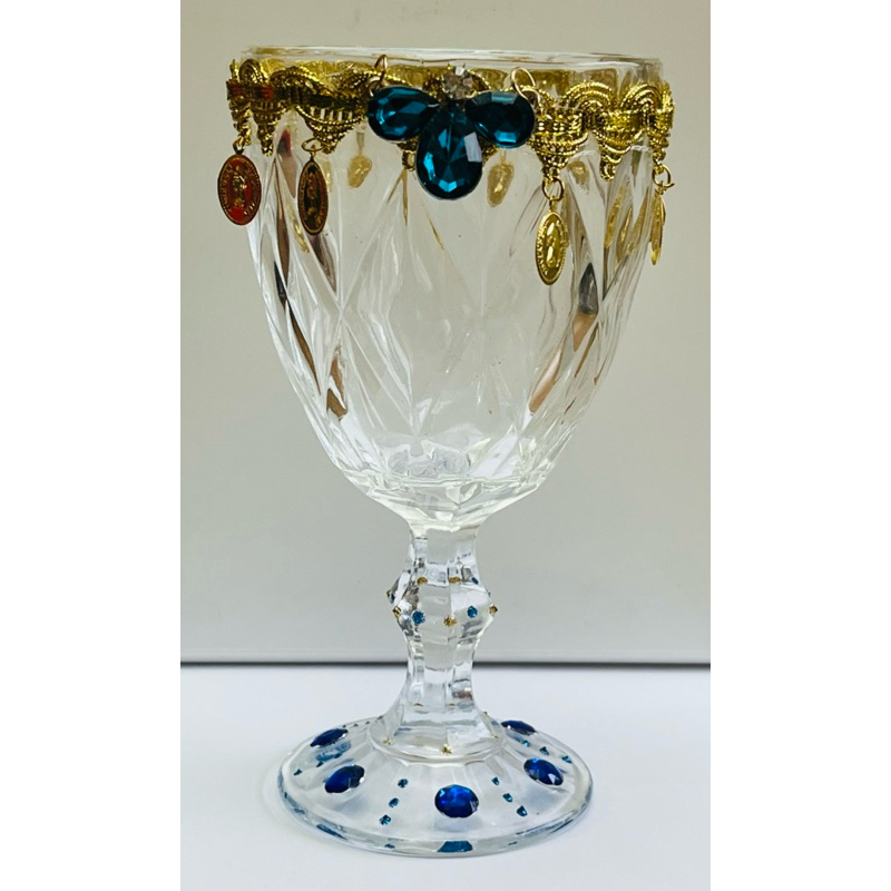 TAÇA CIGANA DECORADA - CÁLICE - SALVE O POVO CIGANA SANTA SARA UMBANDA