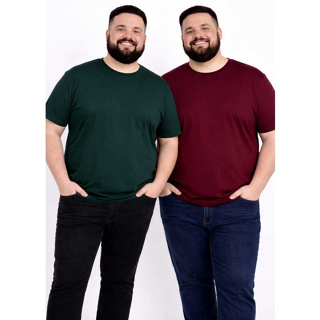 Kit 2 Camisa Plus Size  Masculina G1  G2 G3 lisa cores  Preta Marinho Branca Verde Bordo Silk em Oferta na Shopee