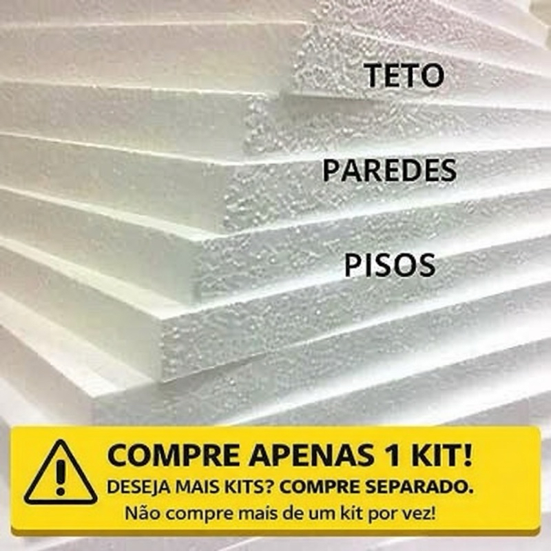 PLACAS DE ISOPOR EPS 2CM - ANTICHAMAS IDEAL PARA FORROS E TETO - ENVIO IMEDIATO — imagem 2 de 2